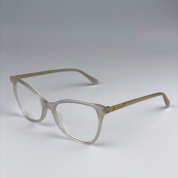 Gucci GG1360O 004 Eyeglasses Beige Clear Transparent Square Women